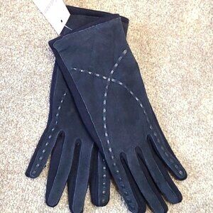 TRÏBE Women's Winter Blue Faux Suede Driving Gloves NWT